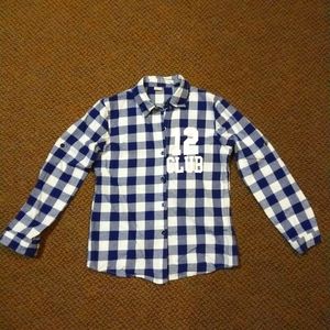 Checkered Pattern Button Down Shirt